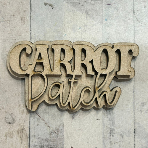 NO592 - MDF Magnet Size 8cm Carrot Patch - Olifantjie - Wooden - MDF - Lasercut - Blank - Craft - Kit - Mixed Media - UK