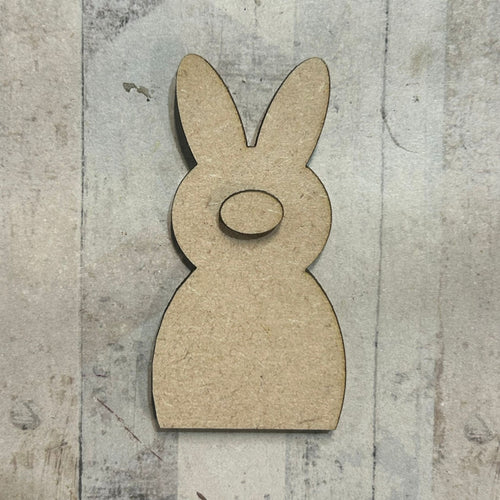 NO594 - MDF Magnet Size 8cm Simple Bunny - Olifantjie - Wooden - MDF - Lasercut - Blank - Craft - Kit - Mixed Media - UK