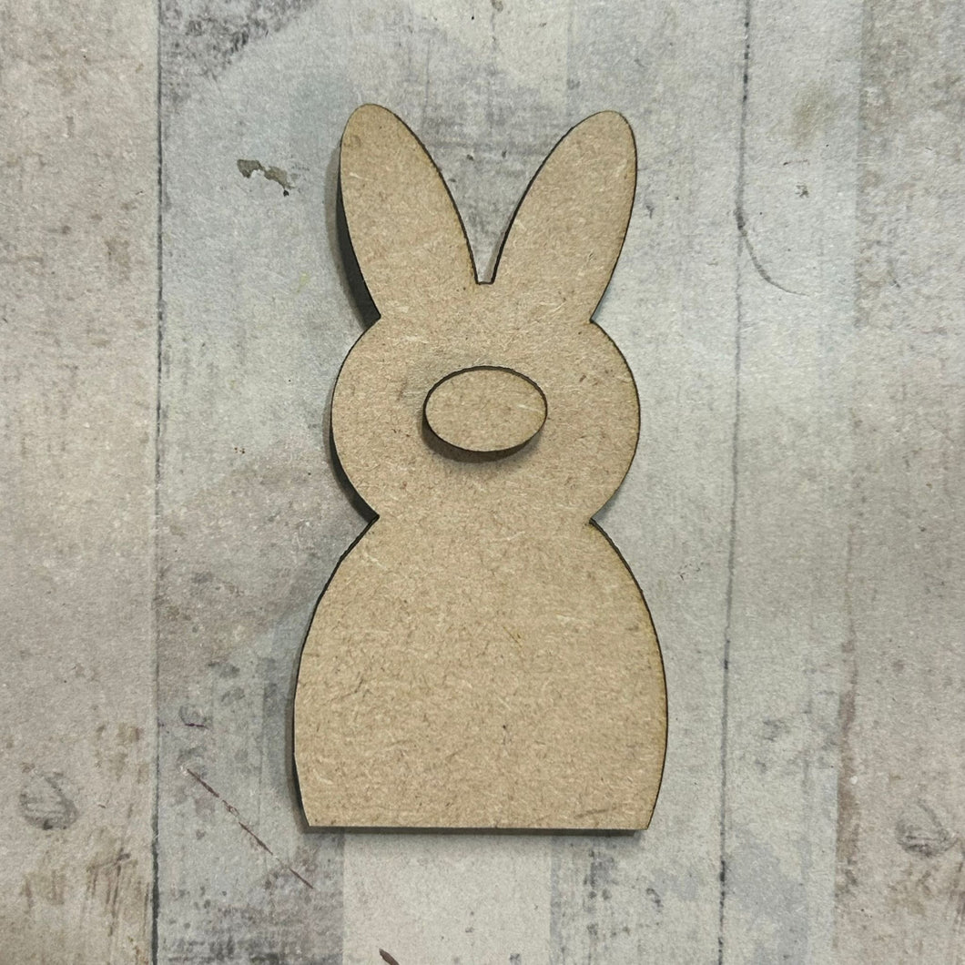 NO594 - MDF Magnet Size 8cm Simple Bunny - Olifantjie - Wooden - MDF - Lasercut - Blank - Craft - Kit - Mixed Media - UK