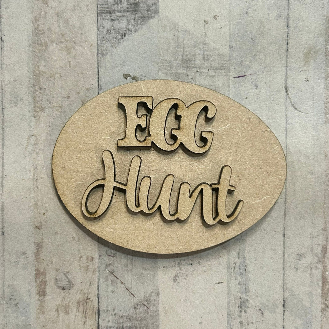 NO597 - MDF Magnet Size 8cm Egg Hunt - Olifantjie - Wooden - MDF - Lasercut - Blank - Craft - Kit - Mixed Media - UK