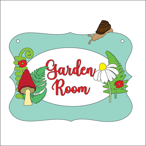 OL6068 - MDF Woodland Daisy Mushroom Themed Personalised Plaque - Olifantjie - Wooden - MDF - Lasercut - Blank - Craft - Kit - Mixed Media - UK