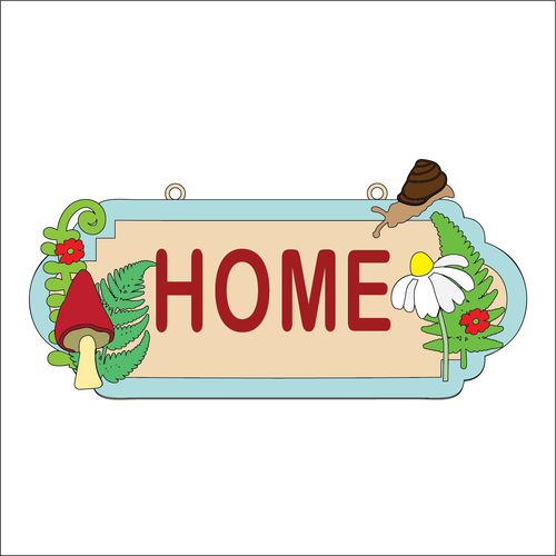 SS204 - MDF Woodland Daisy Personalised Street Sign - Large (12 letters) - Olifantjie - Wooden - MDF - Lasercut - Blank - Craft - Kit - Mixed Media - UK