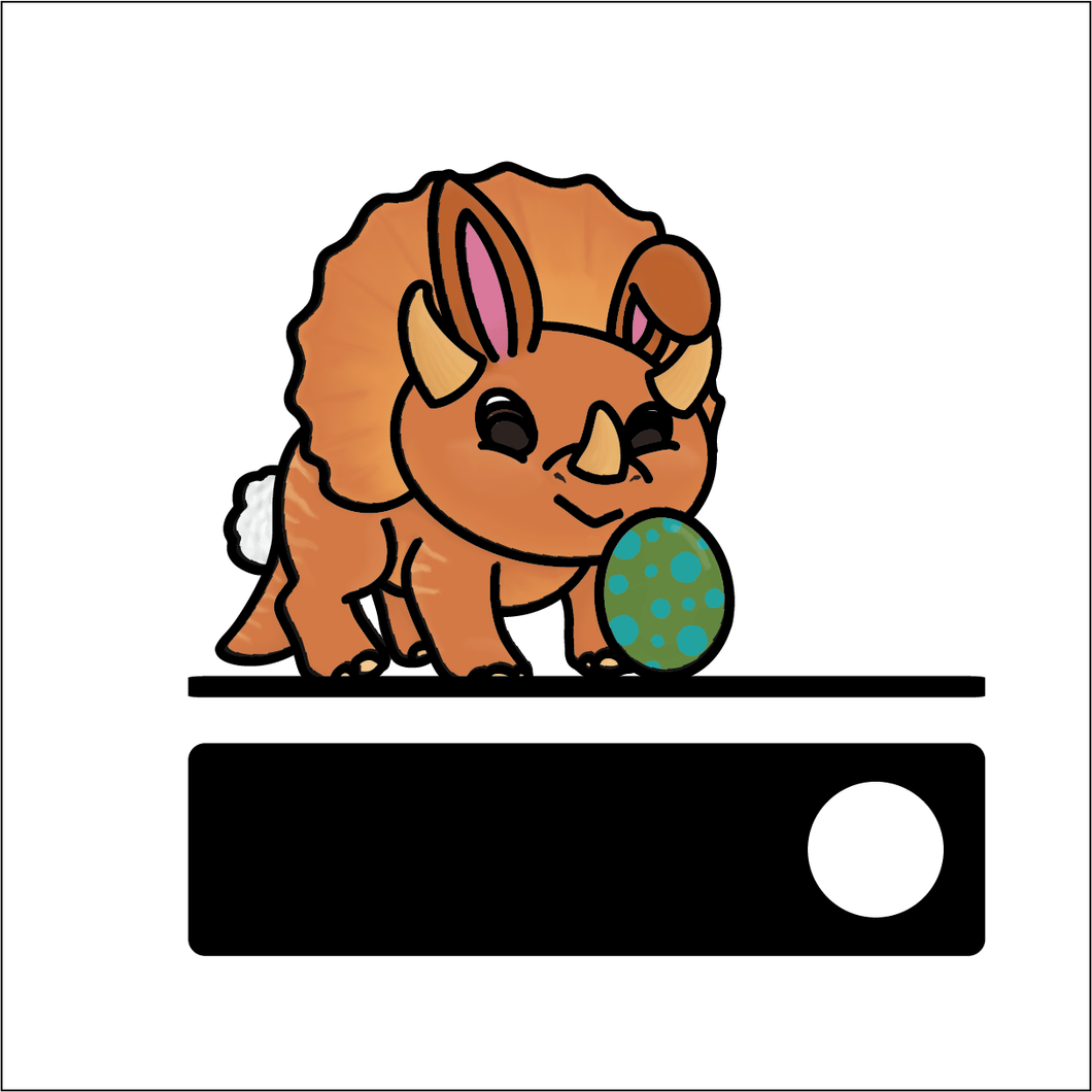 OL5932 - MDF Doodle Easter Dinosaur Freestanding Egg Holder - style 2 - Olifantjie - Wooden - MDF - Lasercut - Blank - Craft - Kit - Mixed Media - UK