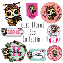 OL6094 - MDF Cute Floral Doodle Bee Collection - choose one product - Olifantjie - Wooden - MDF - Lasercut - Blank - Craft - Kit - Mixed Media - UK
