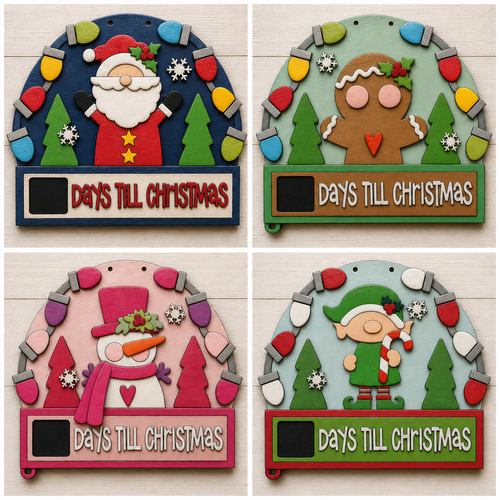 NO807 - MDF Christmas Character Chalkboard Collection - choose one - Olifantjie - Wooden - MDF - Lasercut - Blank - Craft - Kit - Mixed Media - UK