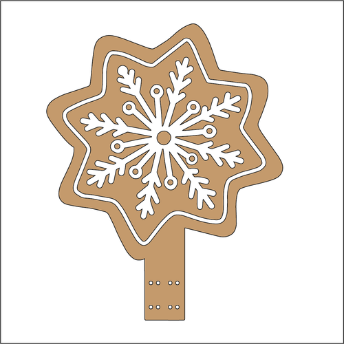 OL5521 - MDF Cookie Tree Topper - Olifantjie - Wooden - MDF - Lasercut - Blank - Craft - Kit - Mixed Media - UK