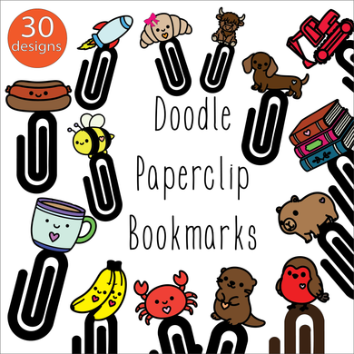 OL6160 - MDF Doodle Themed Paperclip Bookmarks -choose 1