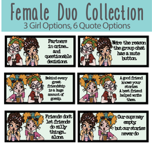 OL6150 - MDF Doodle Female Quote Duo - Choose quote and pair - Olifantjie - Wooden - MDF - Lasercut - Blank - Craft - Kit - Mixed Media - UK