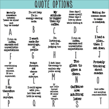 OL6151 - MDF Doodle Female Quote Single - Choose quote and character - Olifantjie - Wooden - MDF - Lasercut - Blank - Craft - Kit - Mixed Media - UK