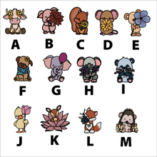OL6143 - MDF Cutie Floral Animal Doodle Collection - choose one product and character type - Olifantjie - Wooden - MDF - Lasercut - Blank - Craft - Kit - Mixed Media - UK
