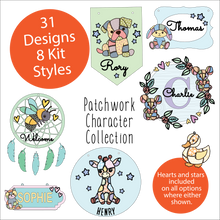 OL6096 - MDF Patchwork Character Doodle Collection - choose one product and character type - Olifantjie - Wooden - MDF - Lasercut - Blank - Craft - Kit - Mixed Media - UK