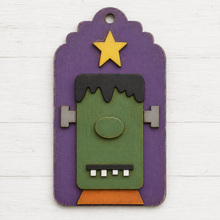 NO926 - MDF Frank Halloween Tag Bauble Ornament