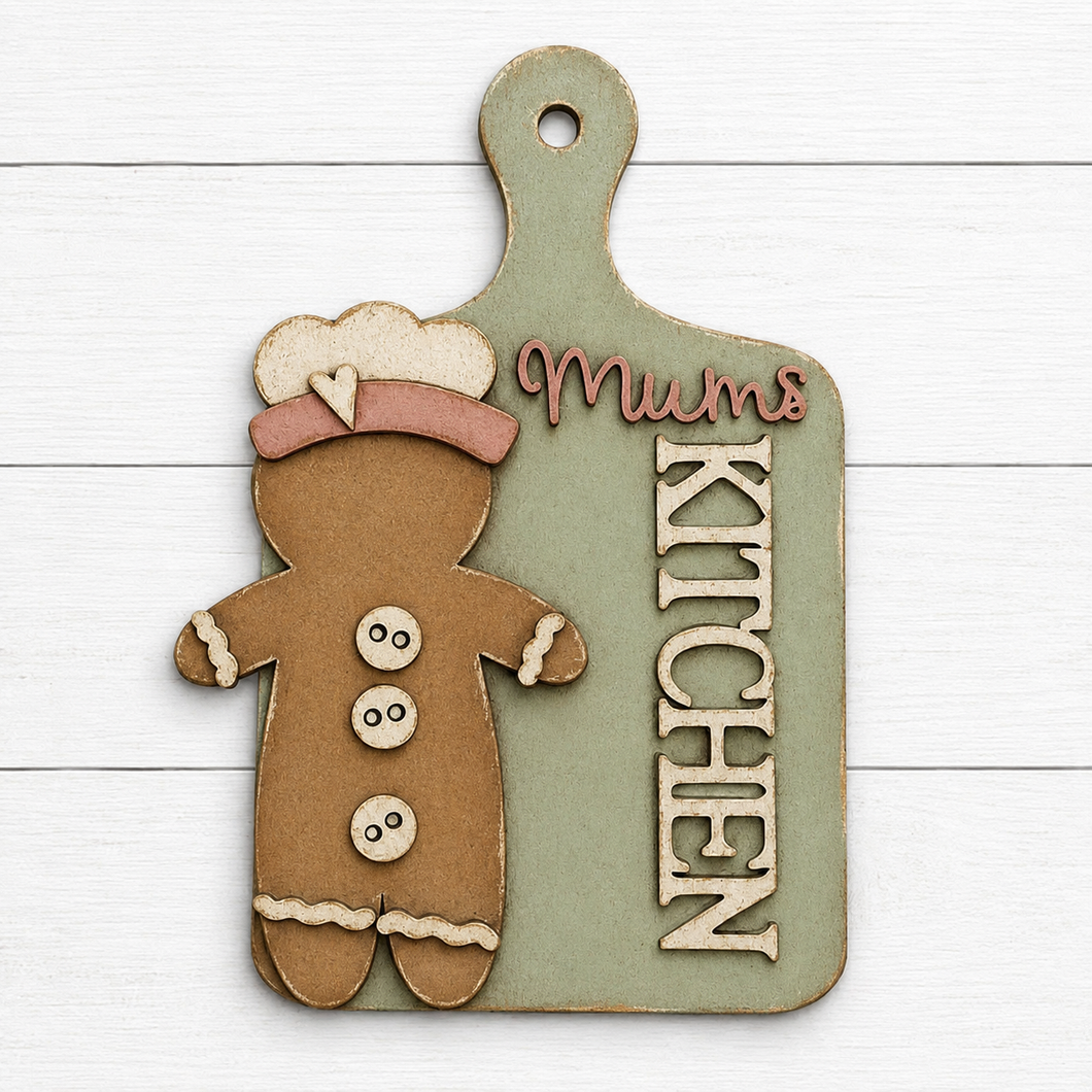 NO923 - MDF Mums Kitchen Gingerbread Chopping Board