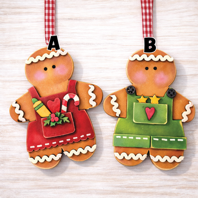 NO842 - MDF Gingerbread hanging Christmas decoration - 2 sizes - Olifantjie - Wooden - MDF - Lasercut - Blank - Craft - Kit - Mixed Media - UK