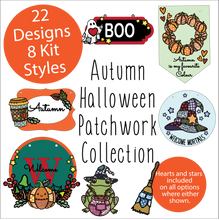 OL6097 - MDF Patchwork Autumn Halloween Doodle Collection - choose one product and character type - Olifantjie - Wooden - MDF - Lasercut - Blank - Craft - Kit - Mixed Media - UK
