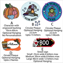 OL6097 - MDF Patchwork Autumn Halloween Doodle Collection - choose one product and character type - Olifantjie - Wooden - MDF - Lasercut - Blank - Craft - Kit - Mixed Media - UK