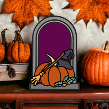 OL3493 - MDF - Witches Pumpkin Halloween Window Doodle Kit - Olifantjie - Wooden - MDF - Lasercut - Blank - Craft - Kit - Mixed Media - UK