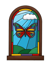 OL3208 - MDF Butterfly Window Arch Doodle Kit - Olifantjie - Wooden - MDF - Lasercut - Blank - Craft - Kit - Mixed Media - UK