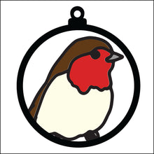 OL4159 - MDF Doodle Christmas Hanging - Robin 2 - with or without banner - Olifantjie - Wooden - MDF - Lasercut - Blank - Craft - Kit - Mixed Media - UK