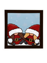 OL3457 - MDF Ladder Insert Tile - Female Gnome couple Christmas doodle - Olifantjie - Wooden - MDF - Lasercut - Blank - Craft - Kit - Mixed Media - UK