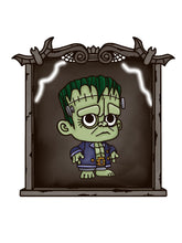 OL3261 - MDF - Frankenstein - Creepy Halloween Frame Optional Hanging Doodle Kit - Olifantjie - Wooden - MDF - Lasercut - Blank - Craft - Kit - Mixed Media - UK