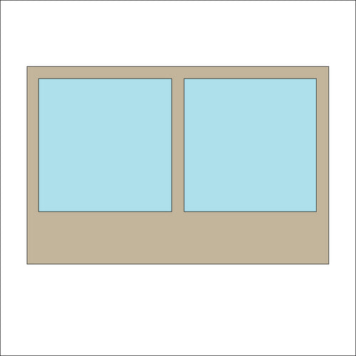 OL3262 - MDF Instant photo style Frame - Landscape Double Photo - Mix and Match Inserts- Optional Hanging - Olifantjie - Wooden - MDF - Lasercut - Blank - Craft - Kit - Mixed Media - UK