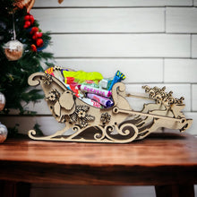 OL3392 - MDF 3d Large Sleigh - Style 2 Robin - Olifantjie - Wooden - MDF - Lasercut - Blank - Craft - Kit - Mixed Media - UK