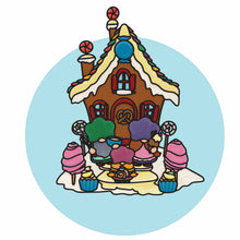 OL3554 - MDF  Doodle Christmas - Gnome Gingerbread Bakery House  Layered Plaque - Olifantjie - Wooden - MDF - Lasercut - Blank - Craft - Kit - Mixed Media - UK