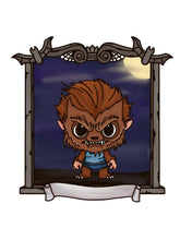 OL3256 - MDF - Werewolf - Creepy Halloween Frame Optional Hanging Doodle Kit - Olifantjie - Wooden - MDF - Lasercut - Blank - Craft - Kit - Mixed Media - UK