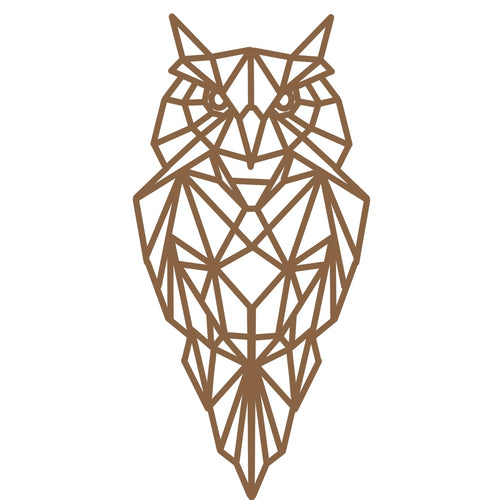 OL3447 - Geometric shape (optional backing) - Owl - Olifantjie - Wooden - MDF - Lasercut - Blank - Craft - Kit - Mixed Media - UK