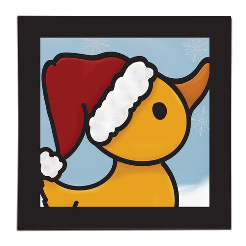 OL4094 - MDF Ladder Insert Tile - Christmas Duck Tile doodle - Olifantjie - Wooden - MDF - Lasercut - Blank - Craft - Kit - Mixed Media - UK