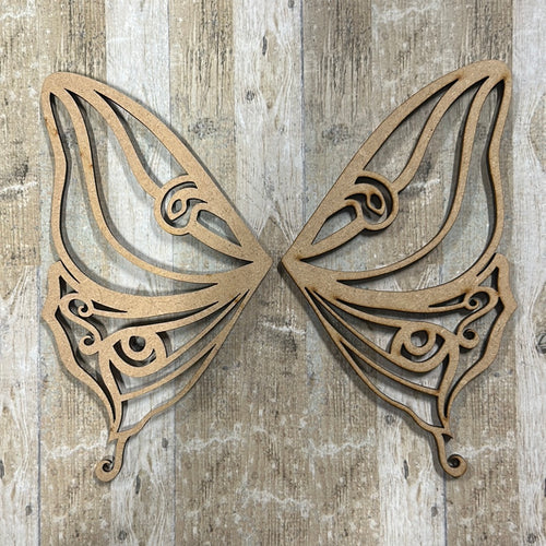 Sale wings 18cm wide AA62 - Olifantjie - Wooden - MDF - Lasercut - Blank - Craft - Kit - Mixed Media - UK