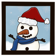 OL3415 - MDF Ladder Insert Tile - Snowman 1 Christmas doodle - Olifantjie - Wooden - MDF - Lasercut - Blank - Craft - Kit - Mixed Media - UK