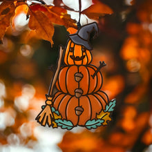 OL3514 - MDF Doodle Pumpkin Person Hanging - with or without banner - Olifantjie - Wooden - MDF - Lasercut - Blank - Craft - Kit - Mixed Media - UK