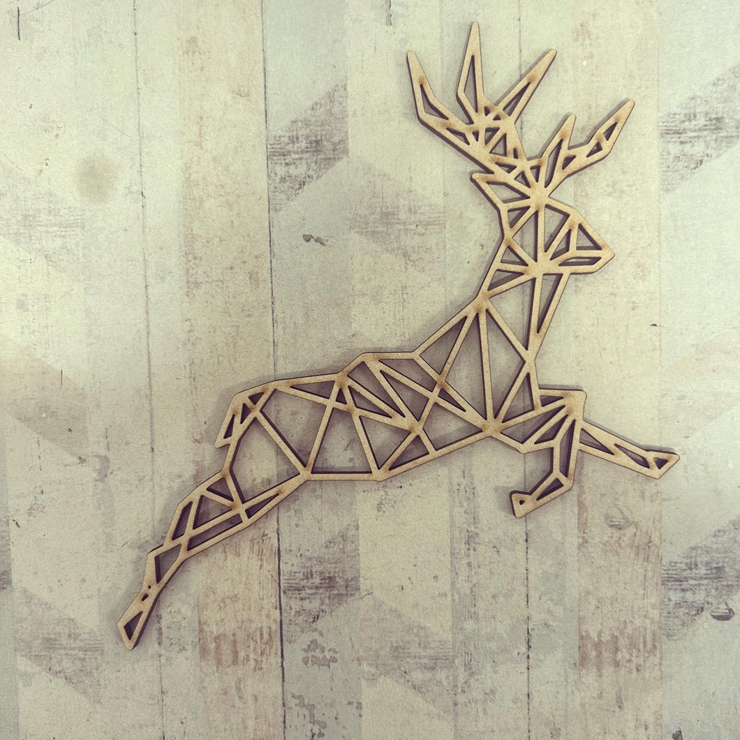 OL4063 - Geometric shape (optional backing) - Stag 1 - Olifantjie - Wooden - MDF - Lasercut - Blank - Craft - Kit - Mixed Media - UK