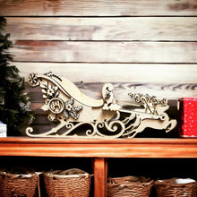 OL3394 - MDF 3d Large Sleigh - Style 4 winter Initial - Olifantjie - Wooden - MDF - Lasercut - Blank - Craft - Kit - Mixed Media - UK