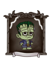 OL3261 - MDF - Frankenstein - Creepy Halloween Frame Optional Hanging Doodle Kit - Olifantjie - Wooden - MDF - Lasercut - Blank - Craft - Kit - Mixed Media - UK