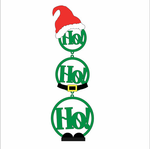 OL4106 - MDF Christmas Hanging ‘Ho Ho Ho’ Santa - Olifantjie - Wooden - MDF - Lasercut - Blank - Craft - Kit - Mixed Media - UK