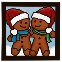 OL4055  - MDF Ladder Insert Tile - Christmas Gingerbread Couple Tile doodle - Olifantjie - Wooden - MDF - Lasercut - Blank - Craft - Kit - Mixed Media - UK