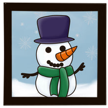 OL3416 - MDF Ladder Insert Tile - Snowman 2 Christmas doodle - Olifantjie - Wooden - MDF - Lasercut - Blank - Craft - Kit - Mixed Media - UK