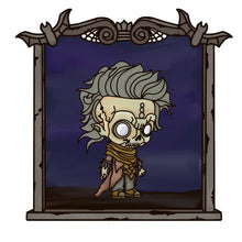 OL3257 - MDF - Zombie boy 1 - Creepy Halloween Frame Optional Hanging Doodle Kit - Olifantjie - Wooden - MDF - Lasercut - Blank - Craft - Kit - Mixed Media - UK