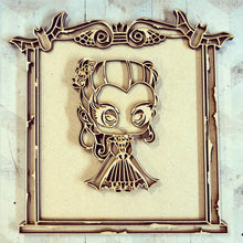 OL3253 - MDF - Vampire Woman  - Creepy Halloween Frame Optional Hanging Doodle Kit - Olifantjie - Wooden - MDF - Lasercut - Blank - Craft - Kit - Mixed Media - UK