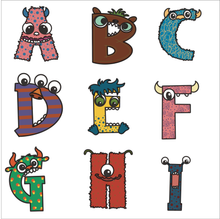 OL6086 - Wall Plaques upto 60cm (optional backing + hanging) - Monster Letters - select one - Olifantjie - Wooden - MDF - Lasercut - Blank - Craft - Kit - Mixed Media - UK