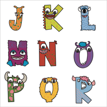 OL6086 - Wall Plaques upto 60cm (optional backing + hanging) - Monster Letters - select one - Olifantjie - Wooden - MDF - Lasercut - Blank - Craft - Kit - Mixed Media - UK