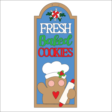 NO796 - MDF Fresh Gingerbread Hanging Plaque - Olifantjie - Wooden - MDF - Lasercut - Blank - Craft - Kit - Mixed Media - UK