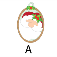 NO799 - MDF Oval Frame Christmas Hangings (2 sizes 5 options) - Olifantjie - Wooden - MDF - Lasercut - Blank - Craft - Kit - Mixed Media - UK