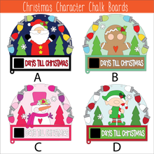 NO807 - MDF Christmas Character Chalkboard Collection - choose one - Olifantjie - Wooden - MDF - Lasercut - Blank - Craft - Kit - Mixed Media - UK