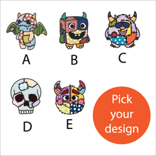 OL6141 - MDF Patchwork Monster Doodle Collection - choose one product and character type - Olifantjie - Wooden - MDF - Lasercut - Blank - Craft - Kit - Mixed Media - UK