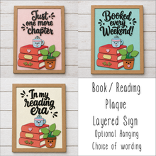 OL6162 - MDF Layered Book / Reading Quote Book Stack Plaque