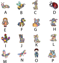 OL6096 - MDF Patchwork Character Doodle Collection - choose one product and character type - Olifantjie - Wooden - MDF - Lasercut - Blank - Craft - Kit - Mixed Media - UK